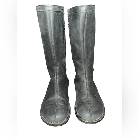 MERRELL Tetra Launch WP Leather Side Zip Boots Moto Black Mid Calf Size 6 - Picture 3 of 7